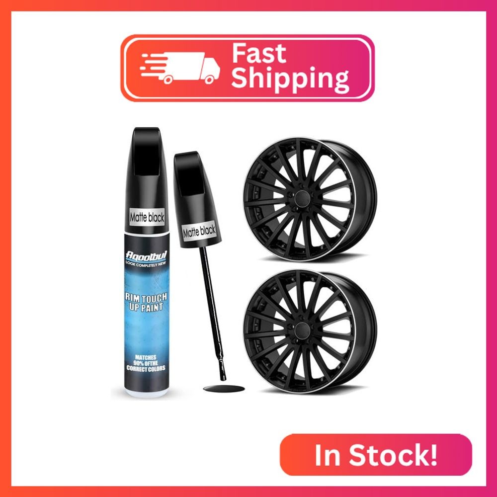 Matte Black Rim Touch Up Paint – Car Wheel Repair Kit Curb Rash, Gloss or Matte