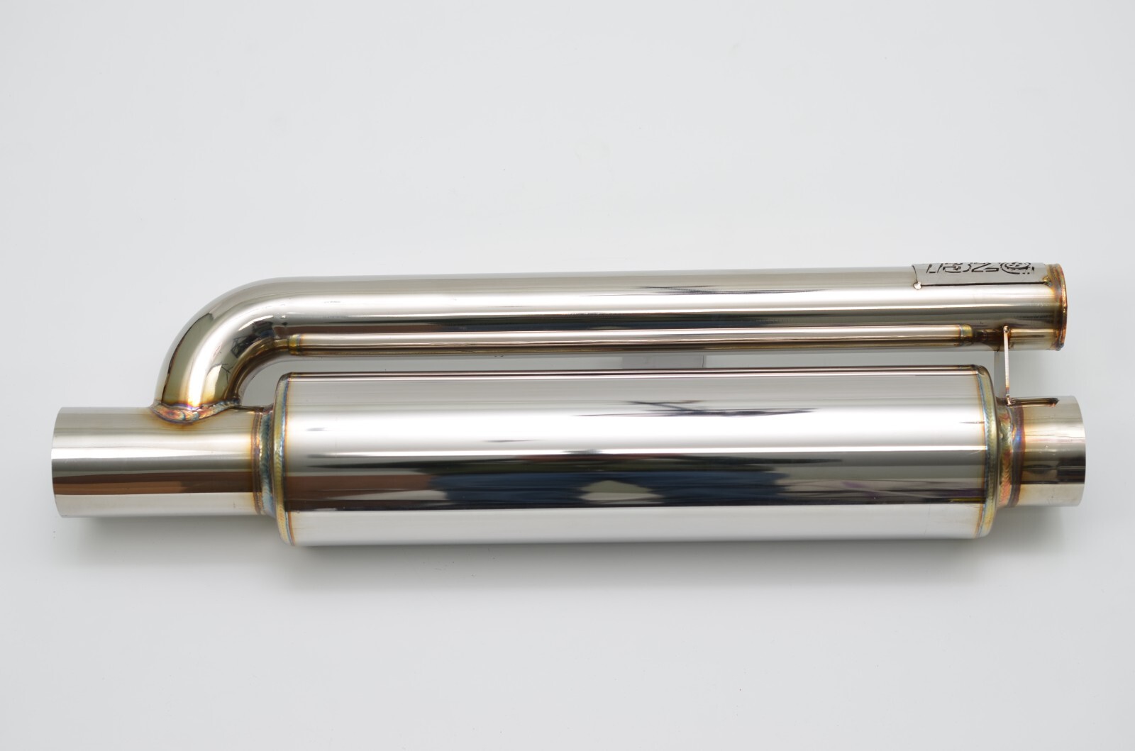 1320 ultra quiet QW resonator muffler stainless steel universal 2.5″ inlet & out