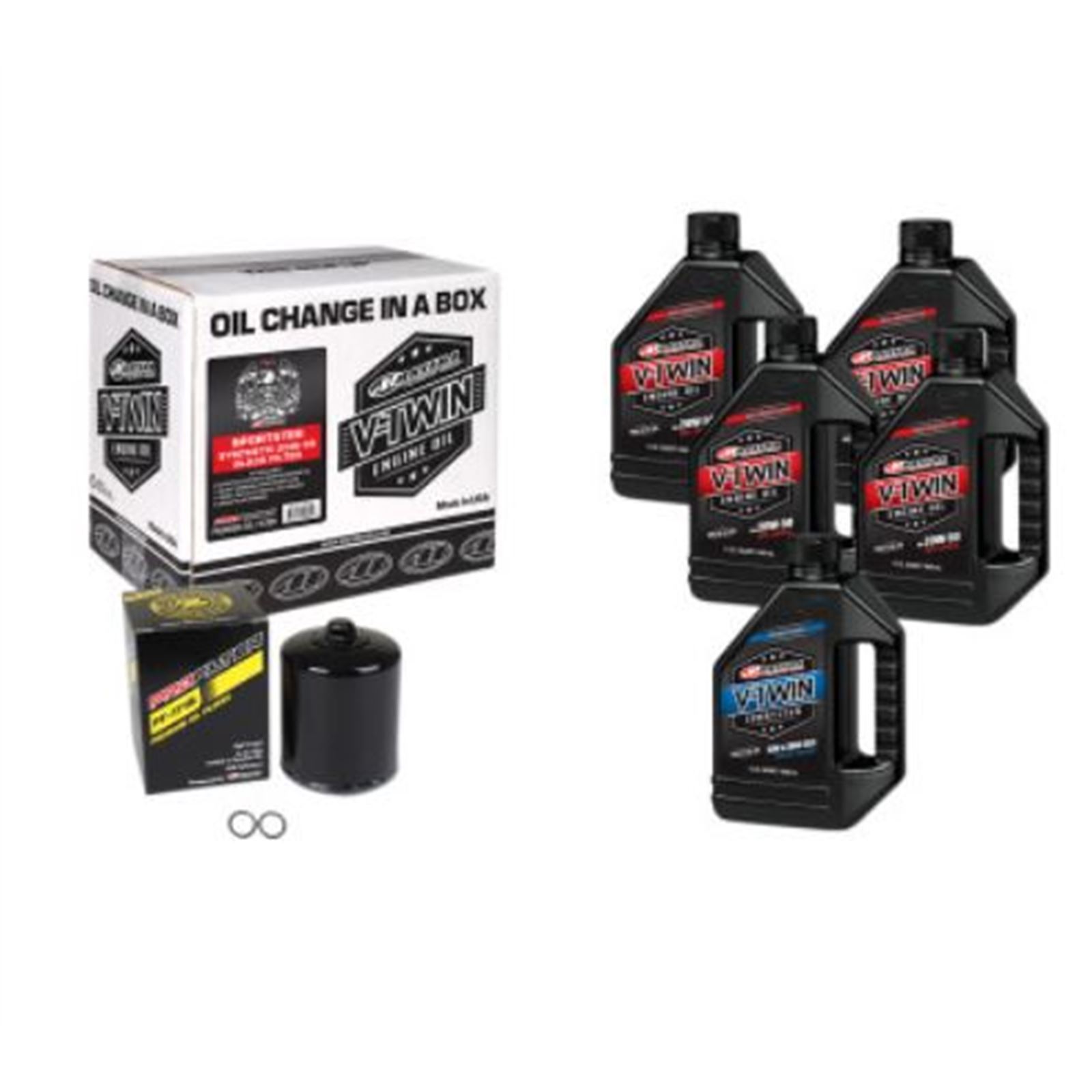 Maxima Sportster Synthetic 20W-50 Oil Change Kit – Black Filter 90-119015PB