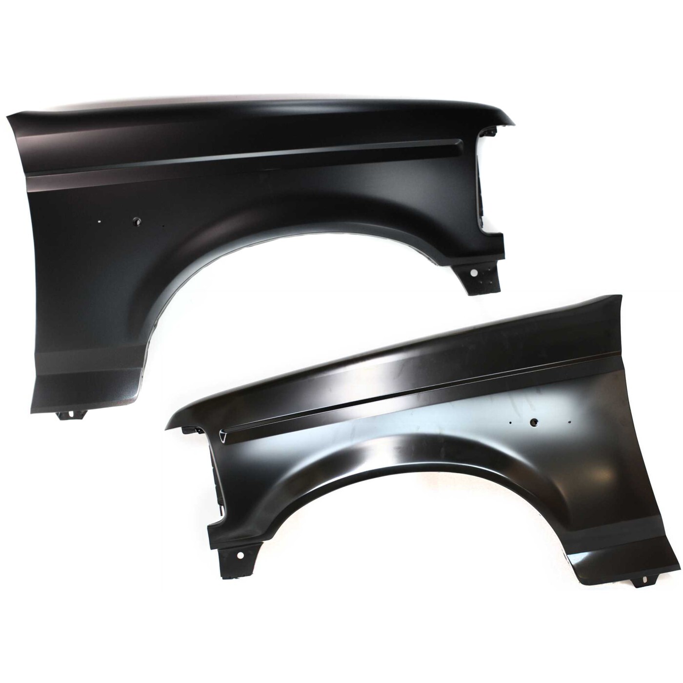 Fender Set For 1992-1997 Ford F-150 Front Primed Steel Pair w/ Emblem Provision