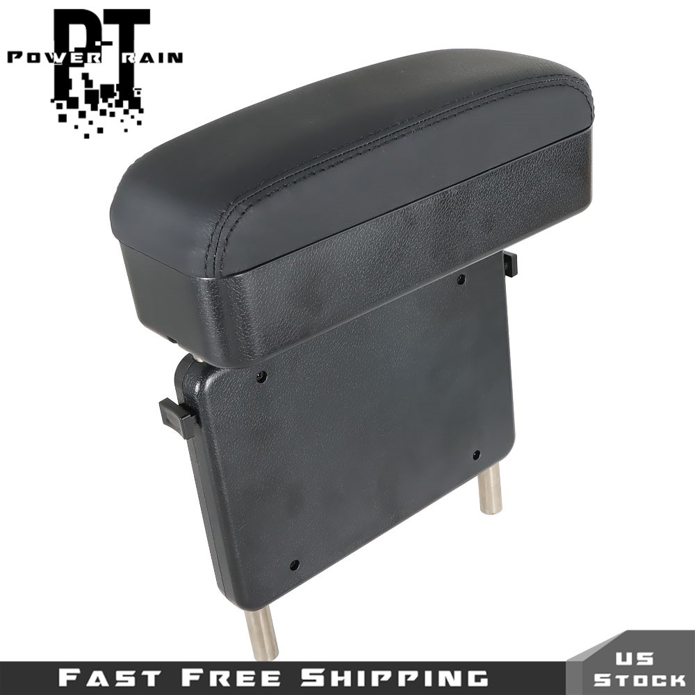 Universal Car Armrest Box Elbow Support Adjustable Center Console Armrest Black