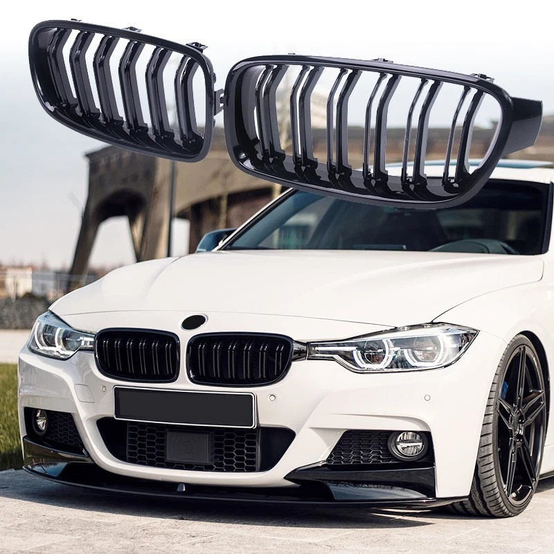 Glossy Black Front Bumper Kidney Grille For BMW F30 F31 F35 320i 328i 2012~2017
