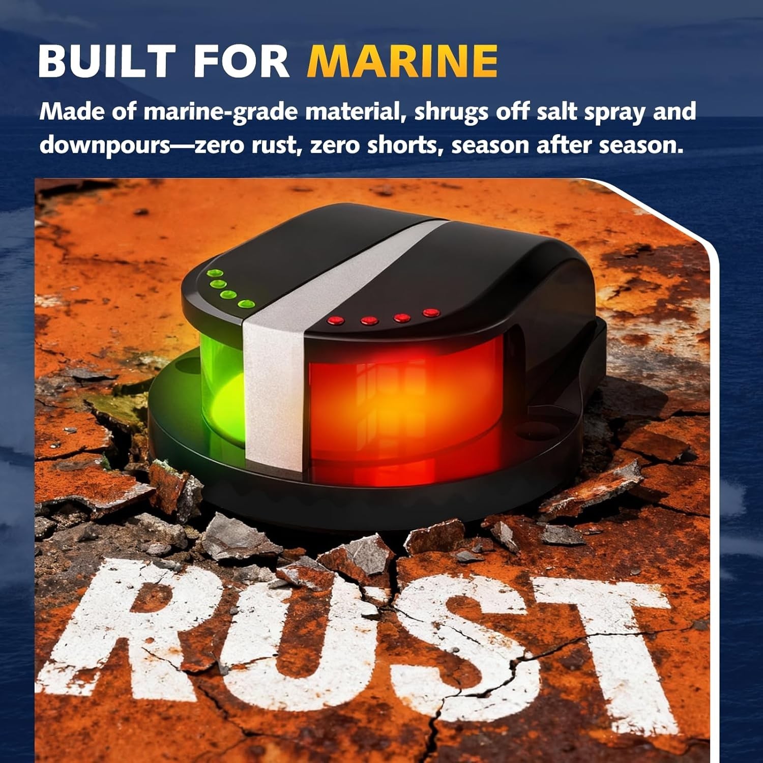 Boat Navigation Lights LED Waterproof IP67 Bi-Color Red Green Marine Navigation