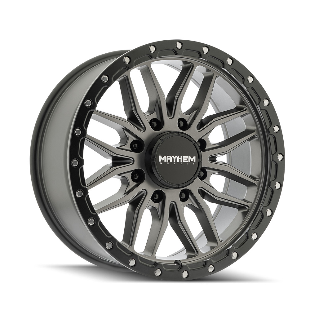 MAYHEM VECTOR 8310 MATTE GUNMETAL BLACK LIP 17X9 8-165.1 18MM 125.2MM