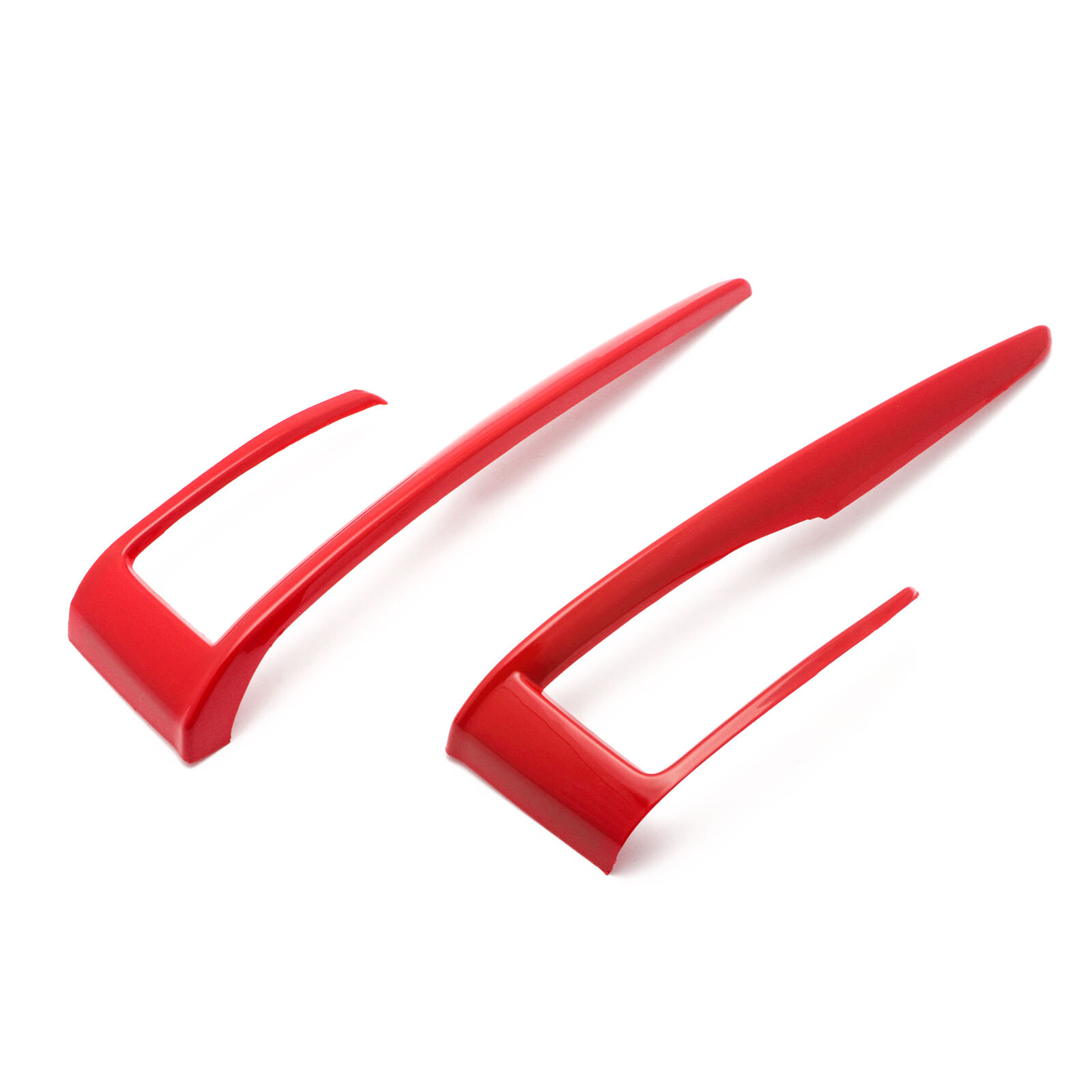 2x Gear Shift Button Panel Cover Trim Sporty Red ABS For Honda Civic 10th Gen