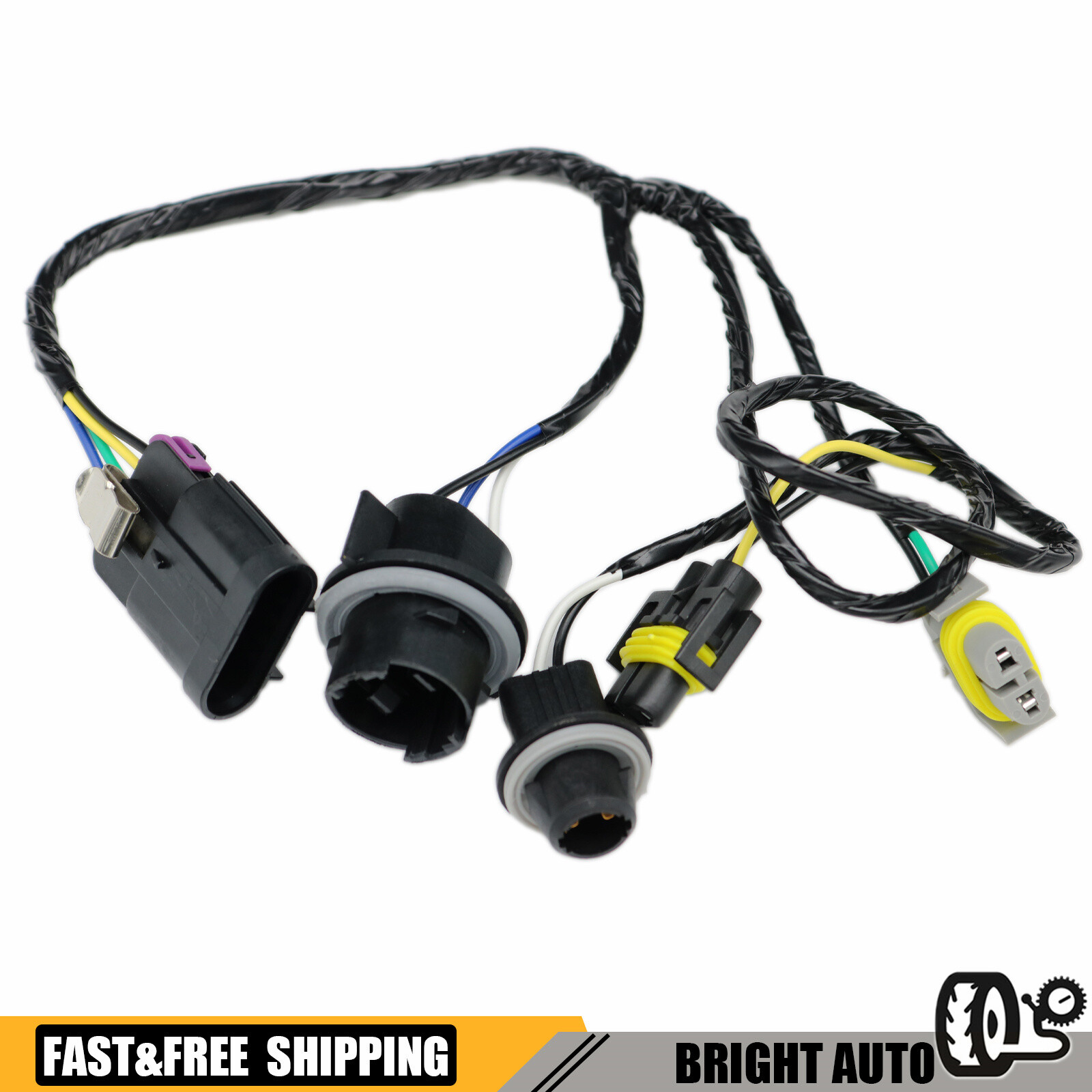 Front LH/RH Headlight Socket Wiring Harness For Chevrolet Malibu 2008-2012
