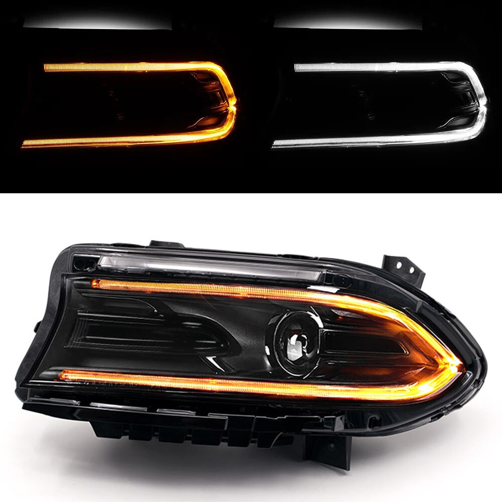NEW Full Halogen Bulbs LED DRL Projector Headlight For Dodge Charger 2022+