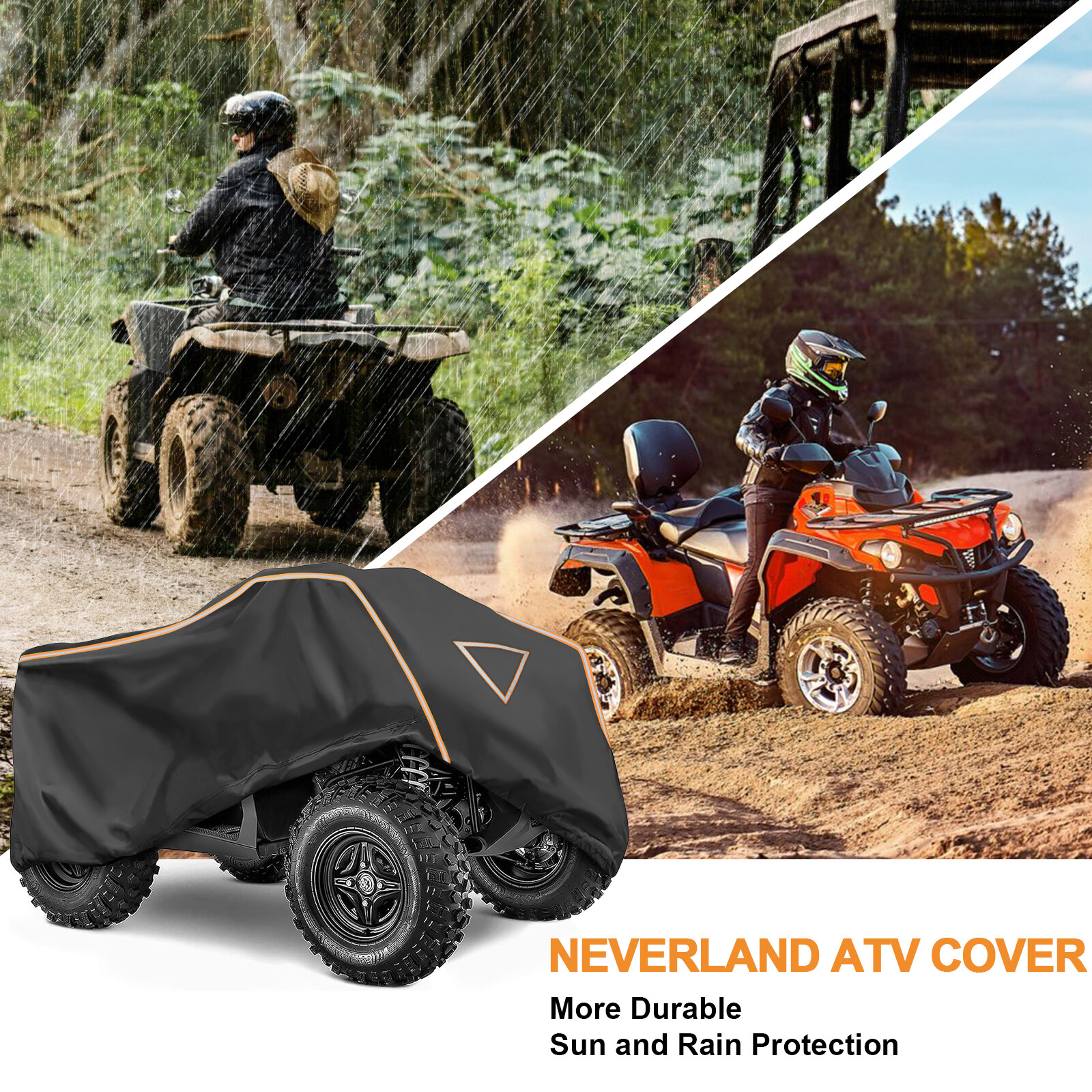XL ATV Cover Waterproof Anti-UV Dust Snow Protector for Kawasaki Polaris Suzuki