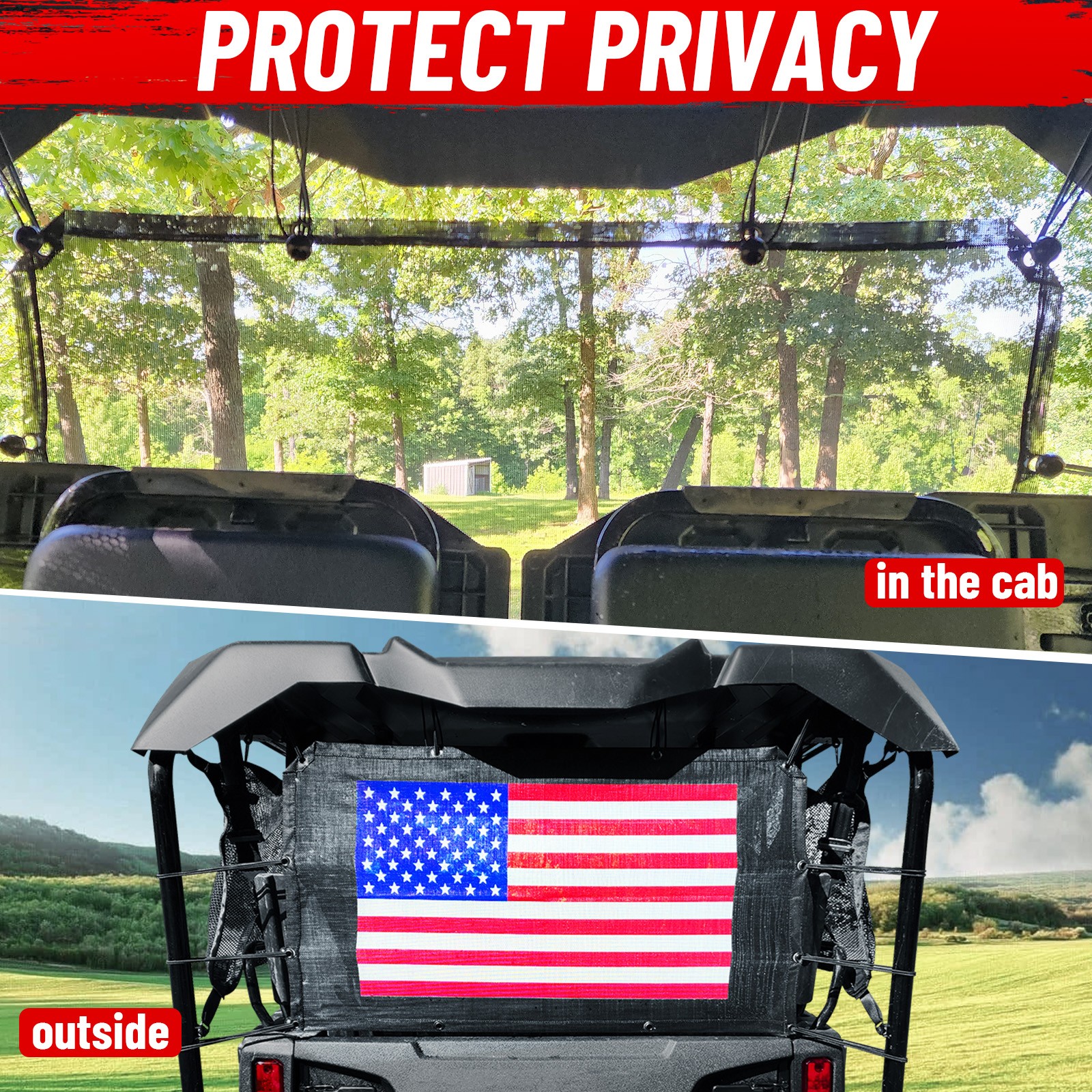 Rear Window Net Sun Dust Panel Mesh Windshield for Pioneer 500/700/1000 2016-23