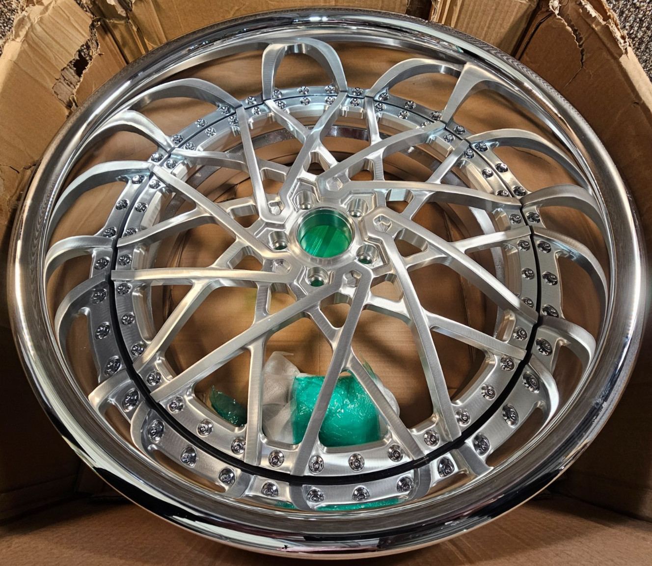 (QTY 1) Wayne Omega Mesh Spoke Chrome Wheel Rim 22×10 5×120 0mm, RIMC221050