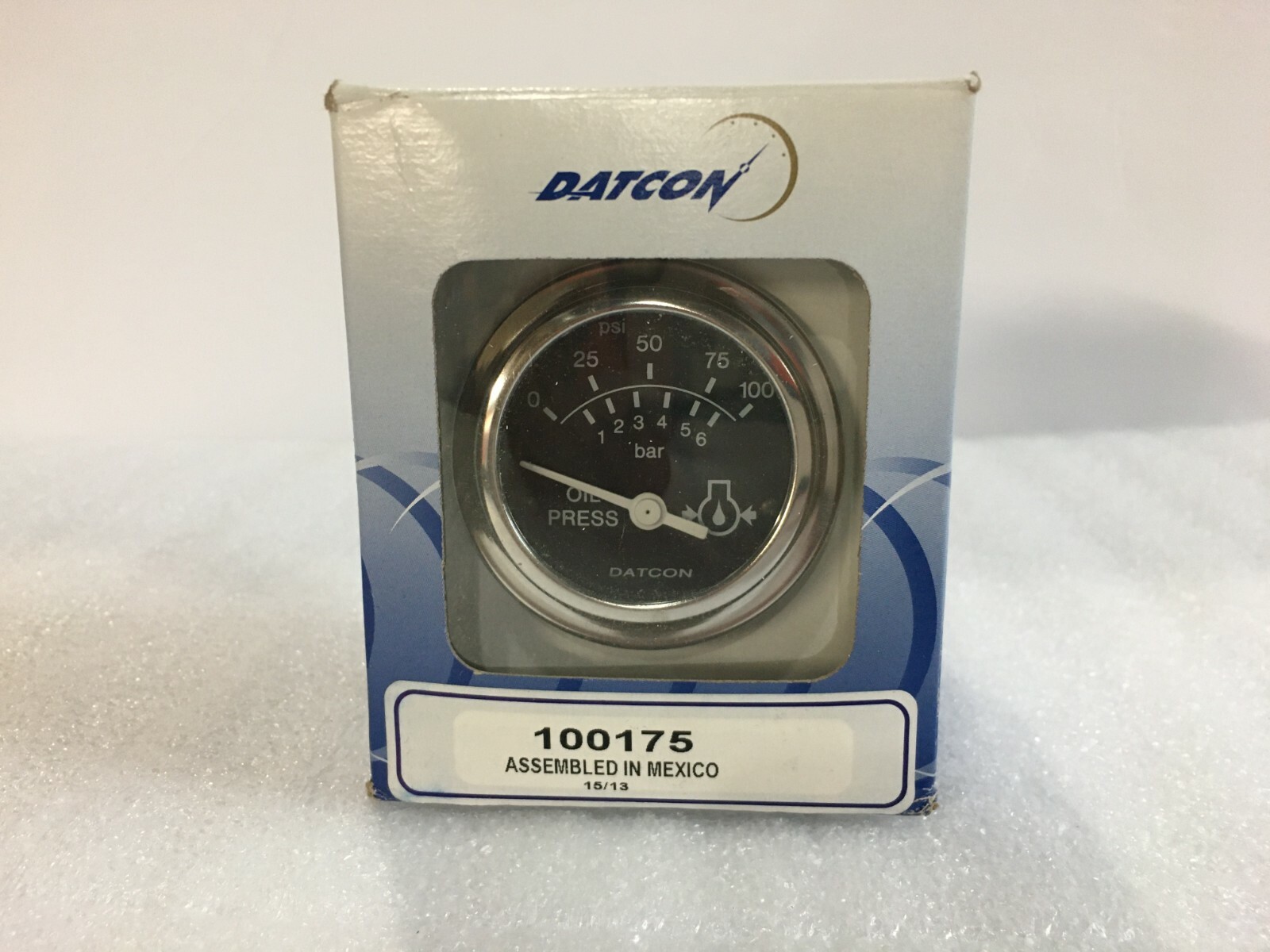 Datcon Aircraft Automotive Oil Pressure Guage Indicator P/N 100175 NEW