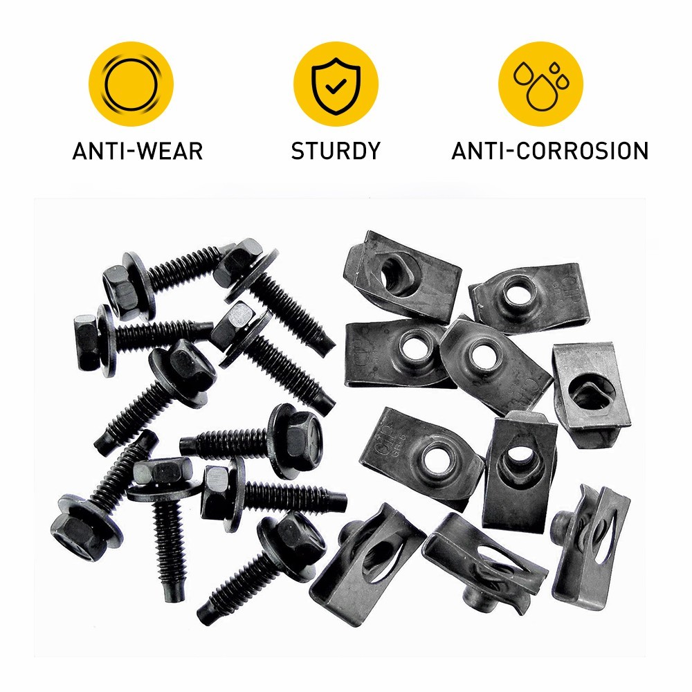 For Ford Truck Bolts & Body U-nut Clips- 5/16-18 x 1-3/16″ Long- 40pcs – #374F