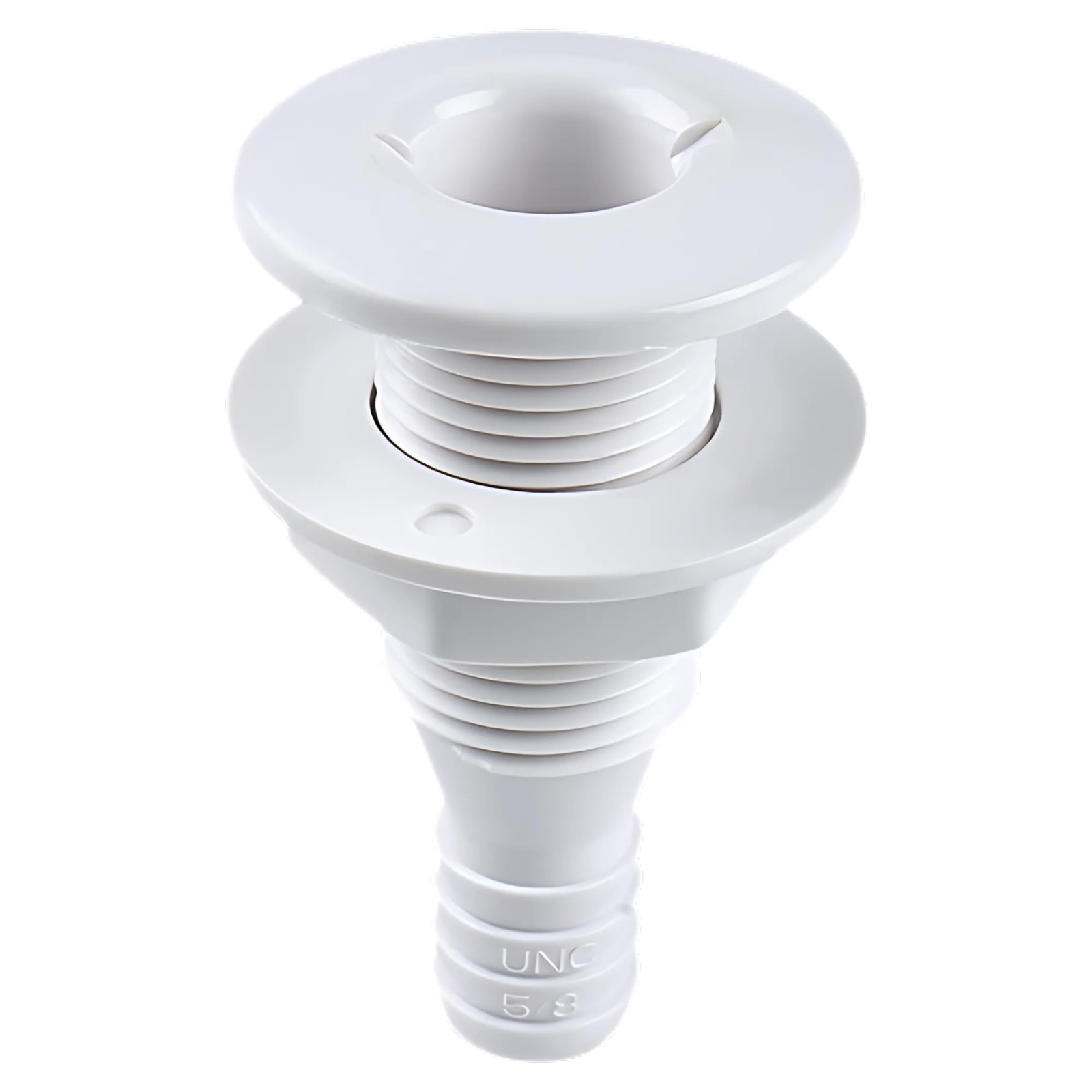 SEAFLO 5/8″ Marine Thru Hull Fitting White Polypropylene Boat Drain