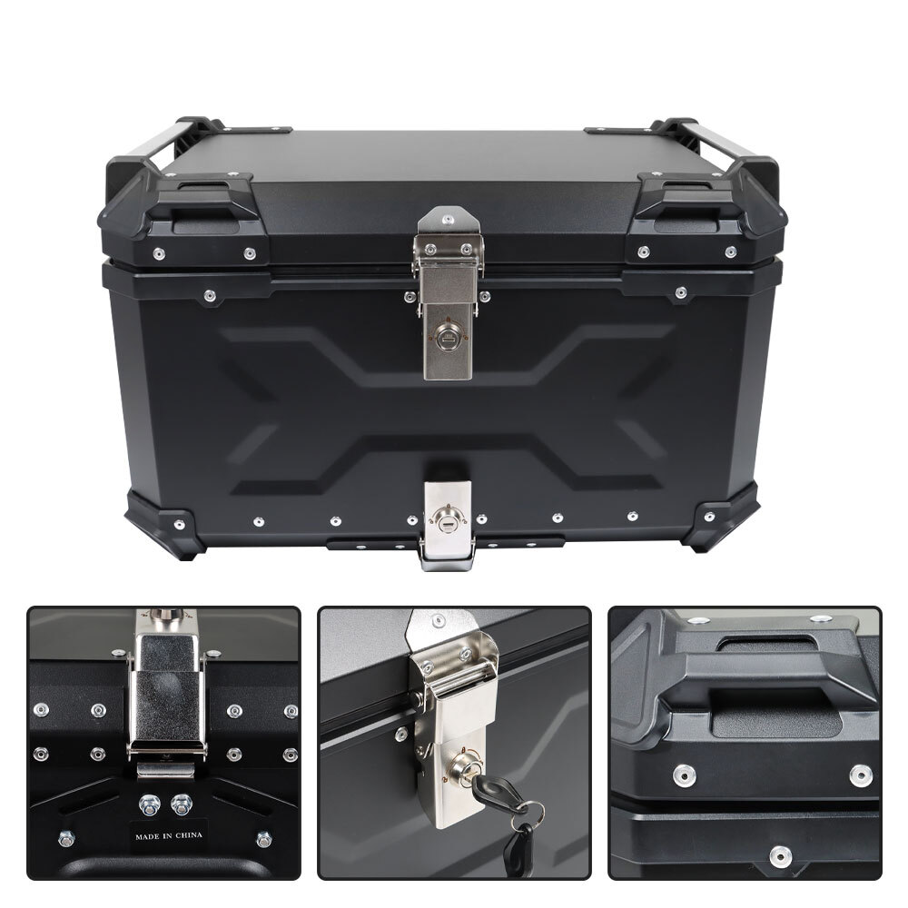 22L/45L/55L/65L Aluminum Motorcycle Trunk Tour Tail Box Luggage Storage Top Case