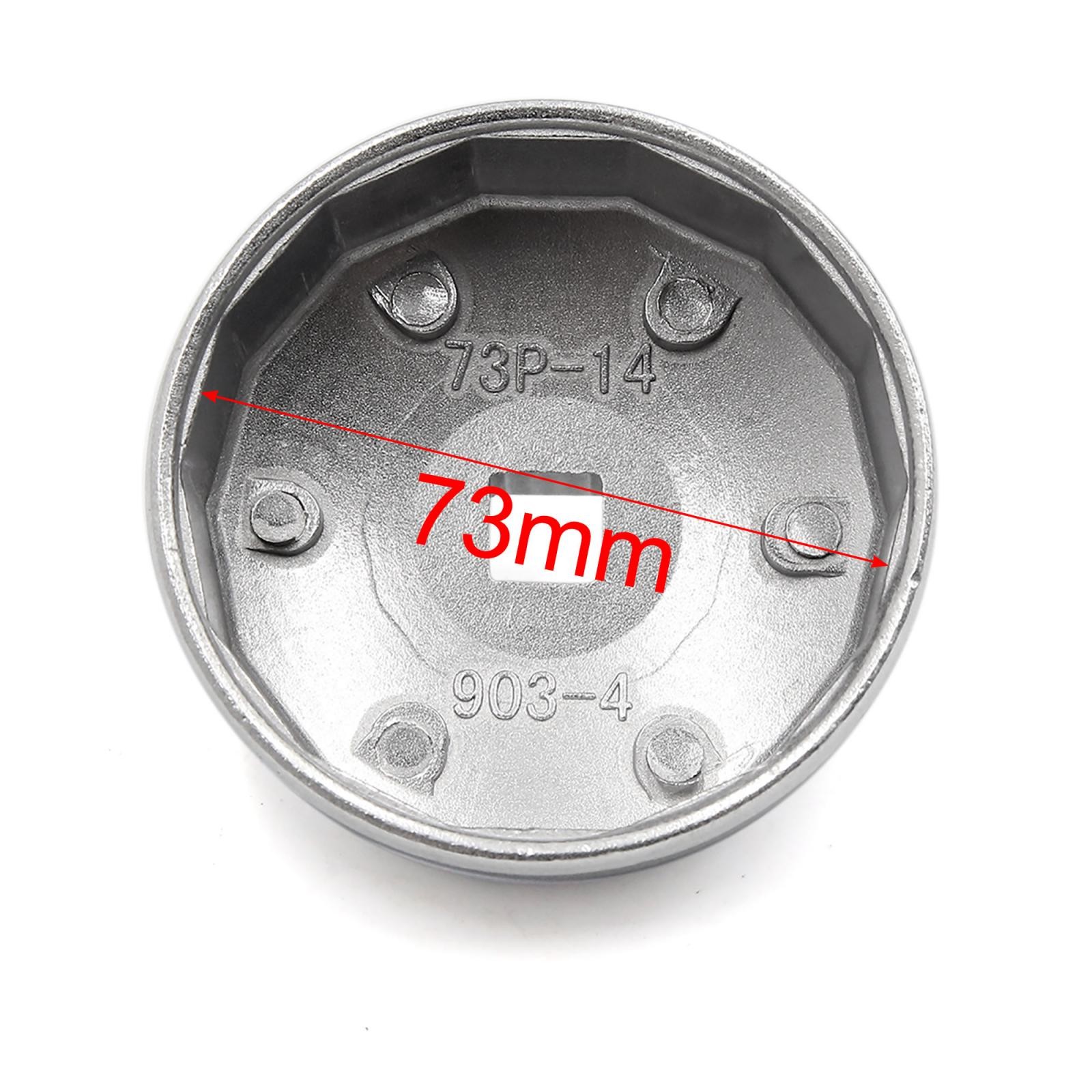 73mm Inner Dia 14 Flute Oil Filter Cap Wrench Socket Removal Tool for Auto Car