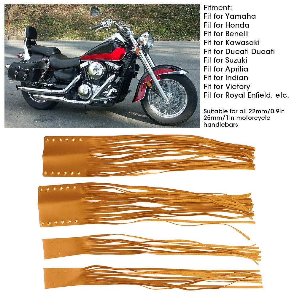 ˜Universal Hand Grips Tassel Fringe Wrap Cover Motorcycle Brake Clutch Lever