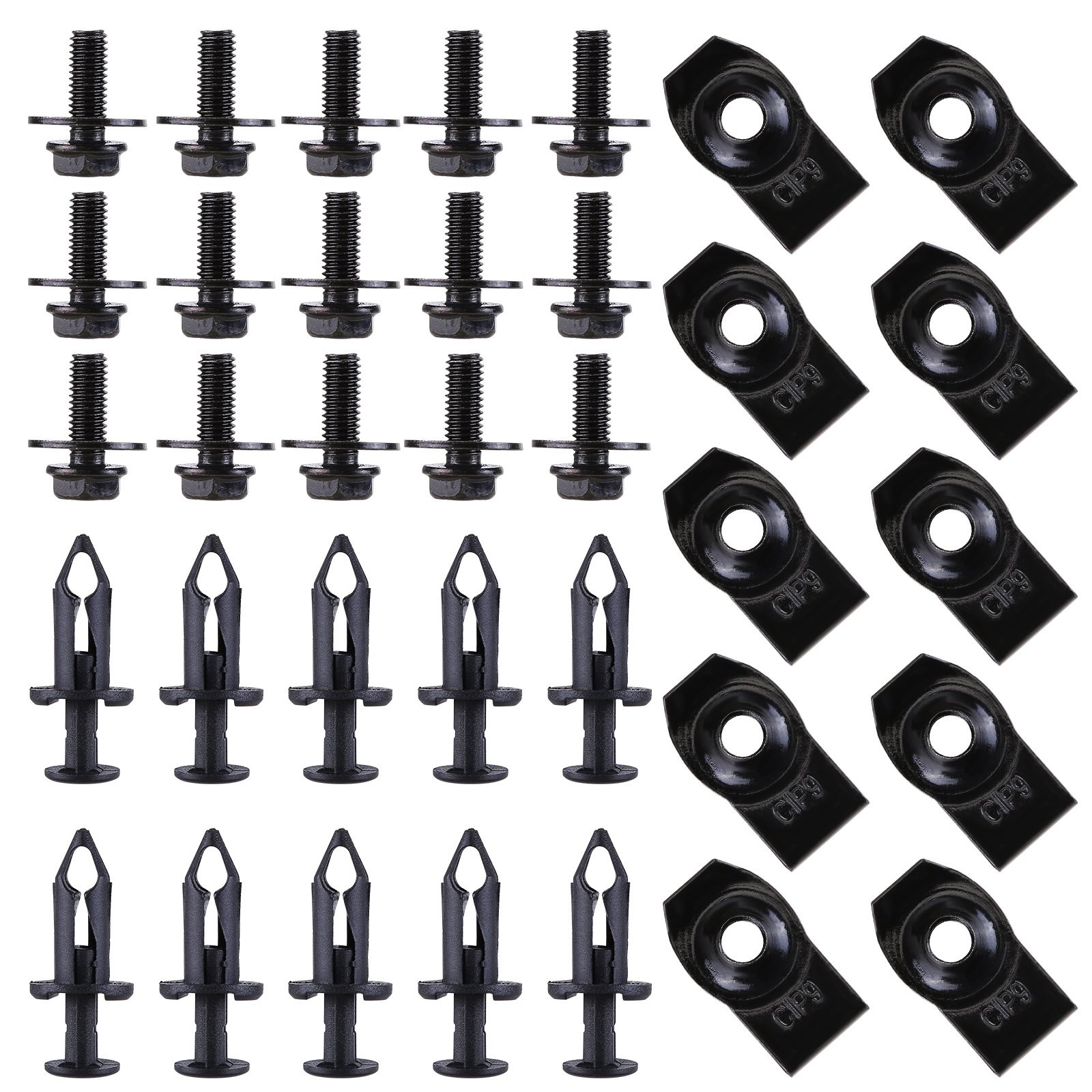U-nut Clips-M6 For Honda Engine Under Cover Splash Shield Guard Body & Bolts Car