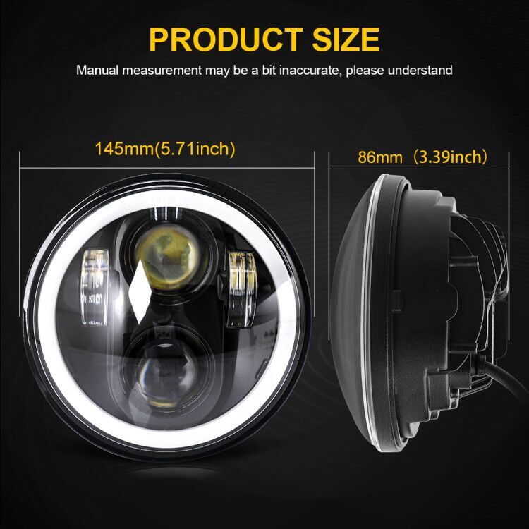 4pcs 5.75″ 5-3/4 inch LED Headlights Hi/Lo Beam DRL for Ford Thunderbird Torino