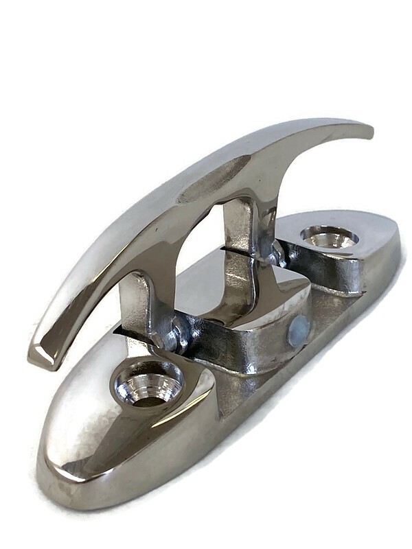 Sport Master Flush Mount Flip Up Folding 4.75″ Boat Cleat Marine Stainless Steel