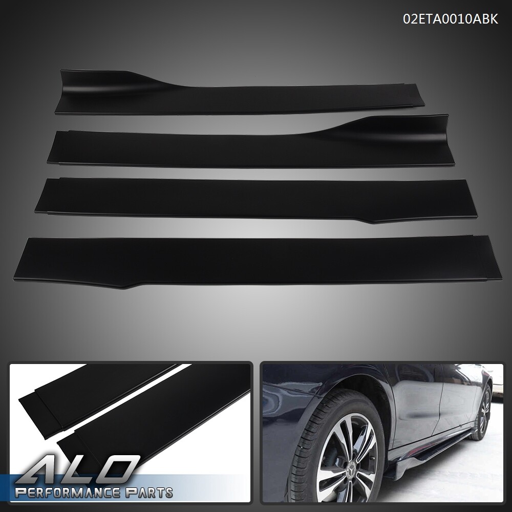 4pcs Universal Car Side Skirt Extension Rocker Panel Splitter Lip For Most Car
