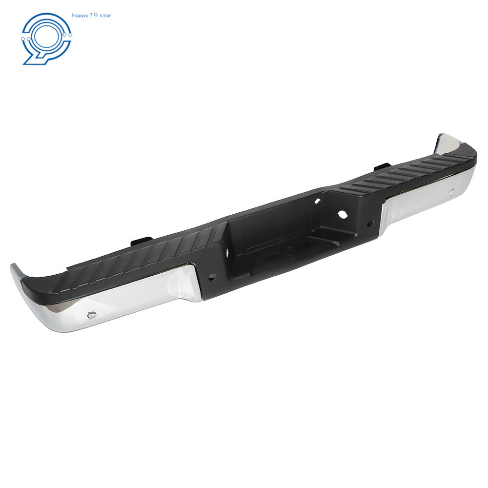 Chrome Steel Rear Bumper Assembly Fit For 2009-2014 Ford F150 W/Sensor Holes
