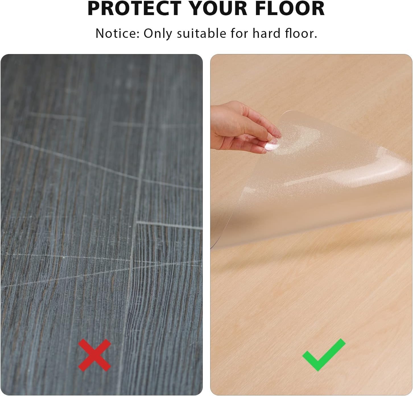 Customizable 6’×9′ Clear Rug – Safe for Pets & Children, Easy Maintenance
