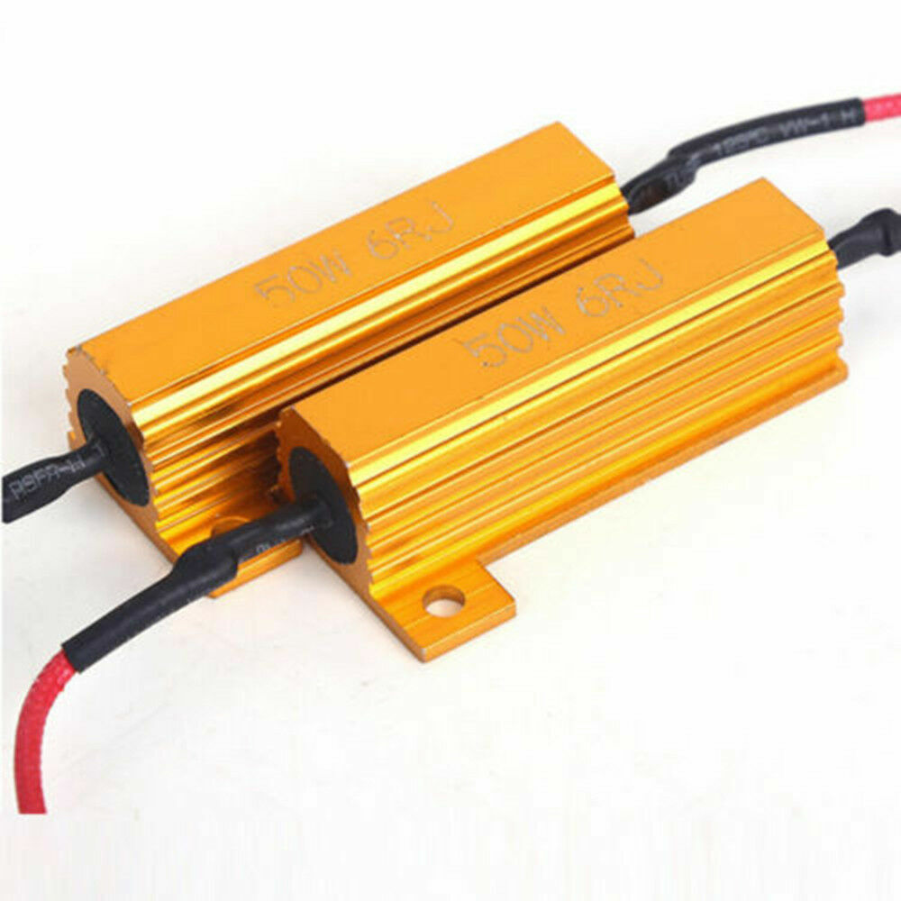 Dos resistencias de carga de 50W 6ohmKit Stop Flicker Error Code y CANBUS Fix 2x