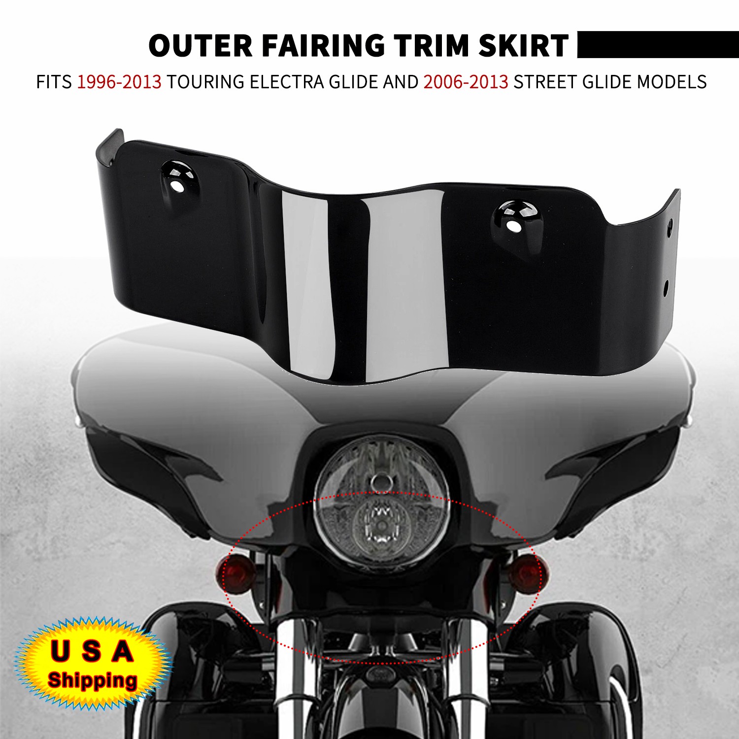 Outer Batwing Lower Trim Skirt Fairing For Harley Street Glide 06-13 FLHXSE FLHX