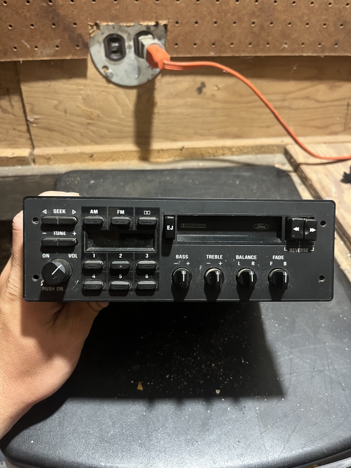 87-97 Ford Radio AM/FM Stereo Cassette Mustang Escort Thunderbird Capri