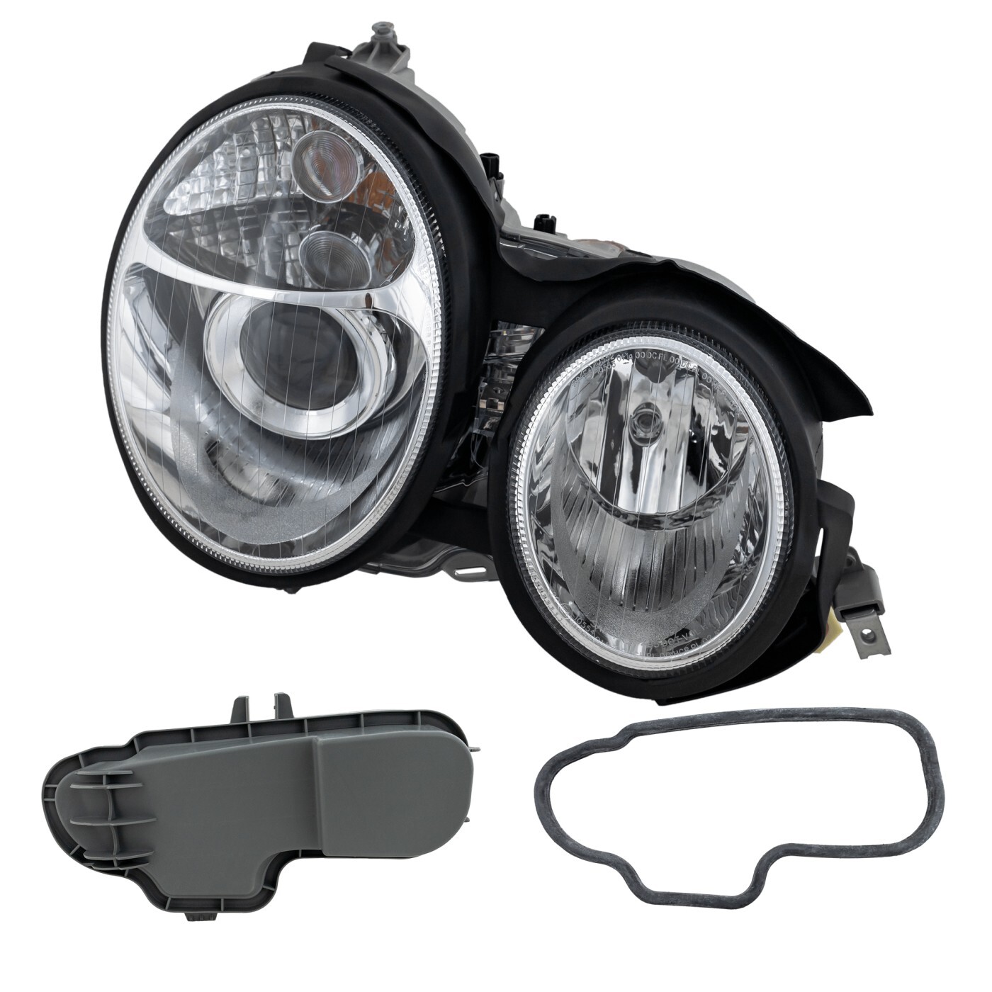 New Headlights Driving Head lights Headlamps Set of 2 Mercedes Pair