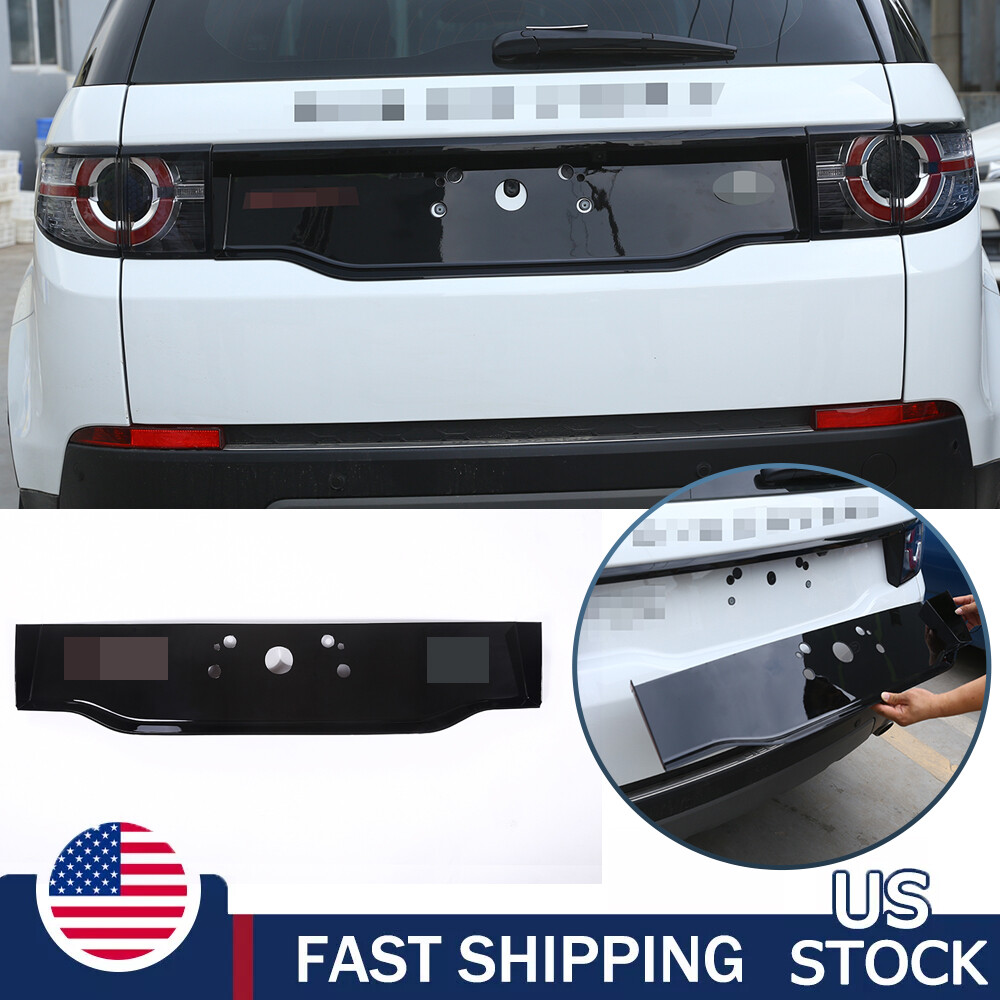 Glossy Black Rear License Plate Trim Cover For Land Rover Discovery Sport 15-20