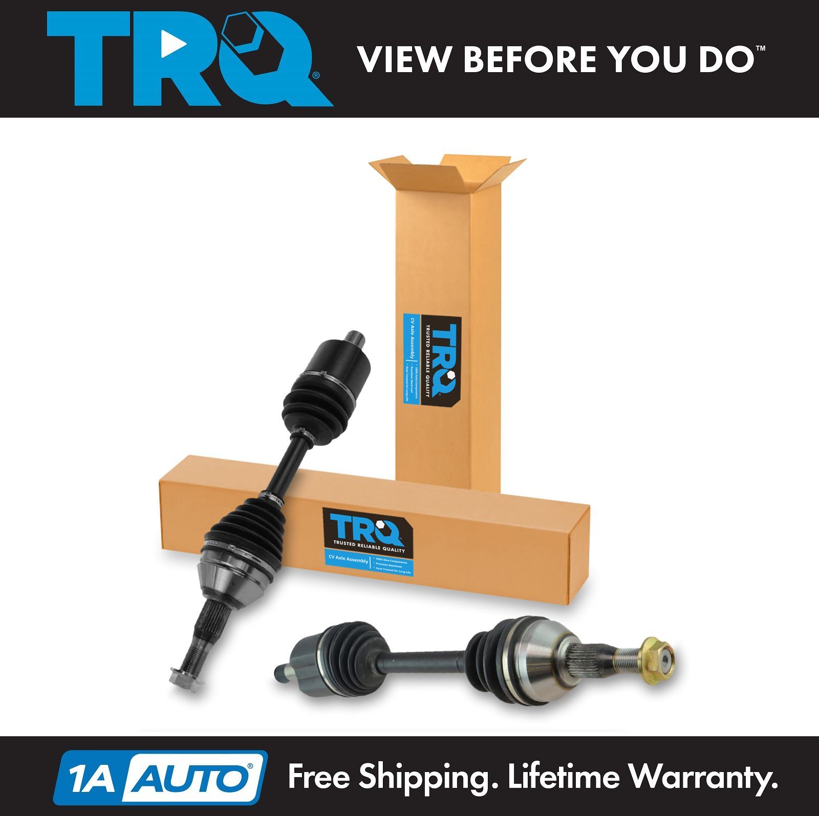 TRQ CV Axle Shaft Assembly Pair Front for Chevy Buick Pontiac Supercharged New