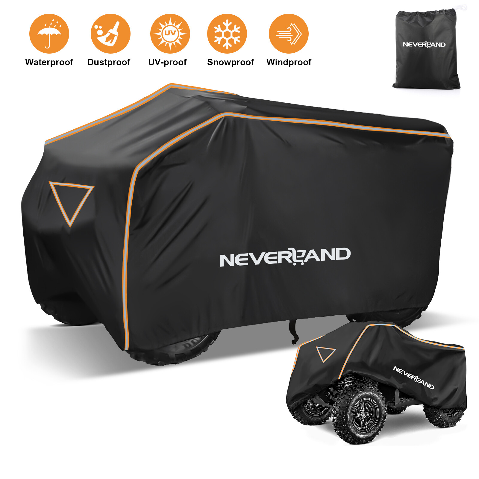 XL ATV Cover Waterproof Anti-UV Dust Snow Protector for Kawasaki Polaris Suzuki