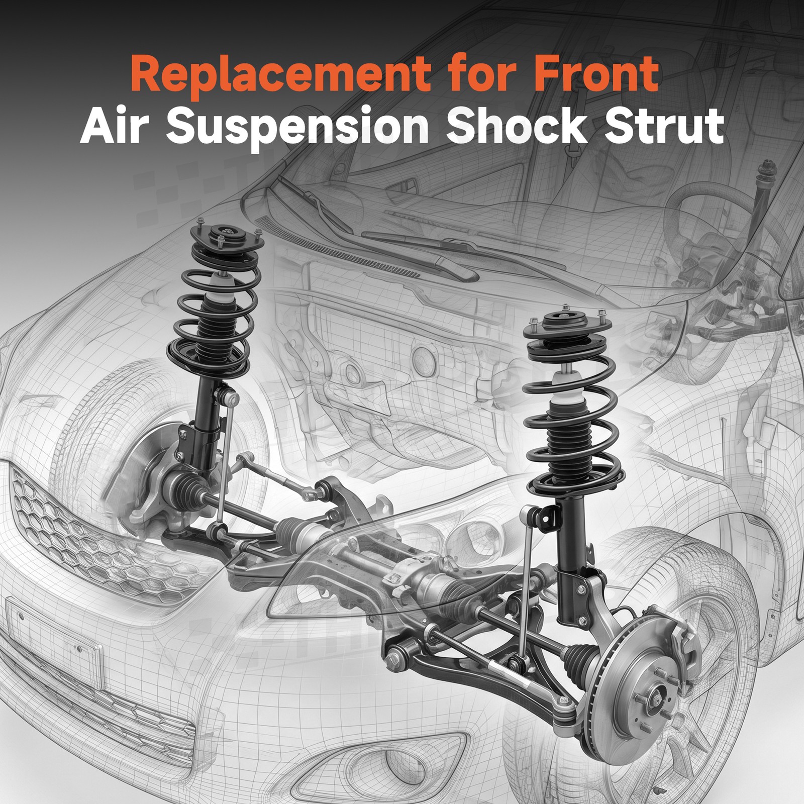 Pair Front Shock Struts Assembly for 2003 -2007 2008 Toyota Matrix Pontiac Vibe
