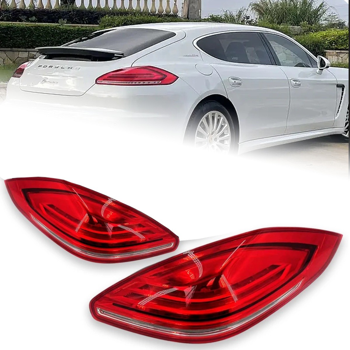 Replacement For Porsche Panamera 970 2014-2016 red LED Tail Light Pair New