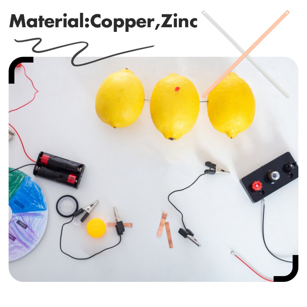 Copper and Zinc Electrode Strips Simple Circuit Kit Electrical Experiment