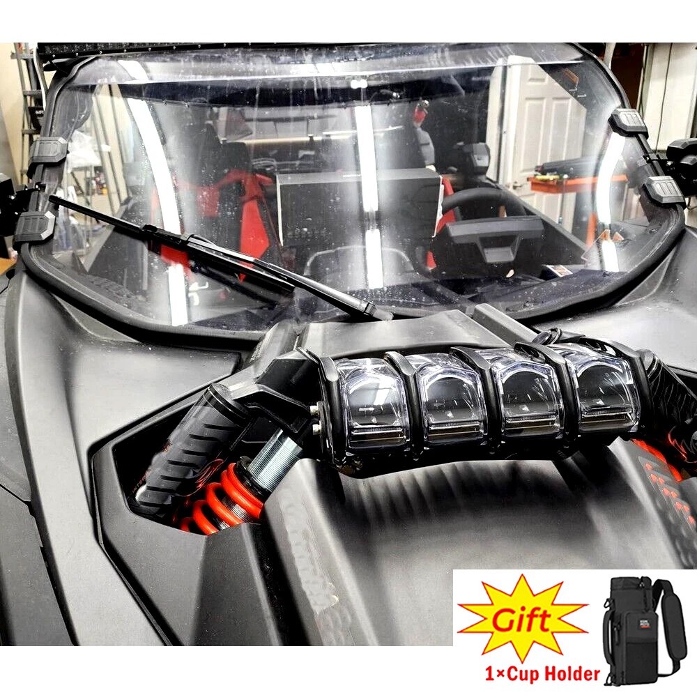Front Full Windshield PC UV Protect For 2017-2025 Can Am Maverick X3, X3 Max