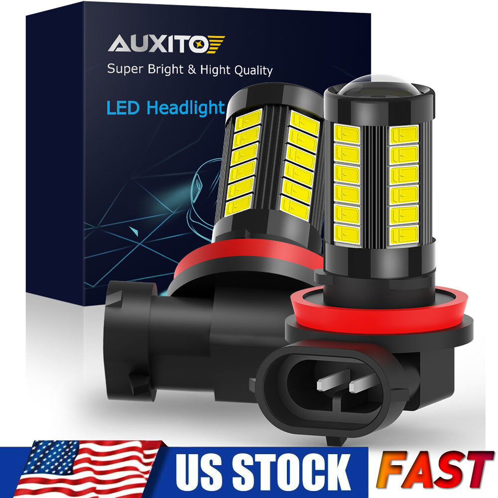 AUXITO LED Fog Driving Light H11 H16 H8 6000K Super Bright Bulbs 5630SMD 2000LM