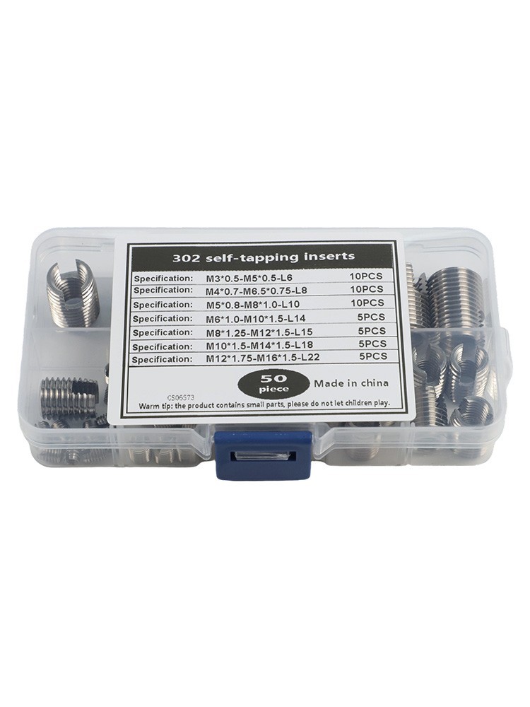 Self Tapping Thread Inserts 50PCS for Multiple Sizes For M3 M5 M6 M8 M10