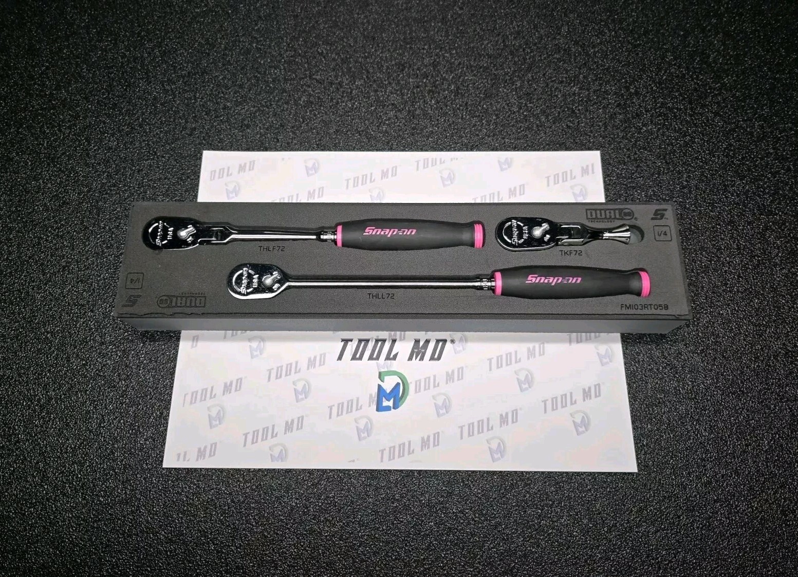 Snap-on Tools USA NEW PINK 3pc 1/4″ Drive Soft Grip Ratchet Set 103RT05FP TKF72