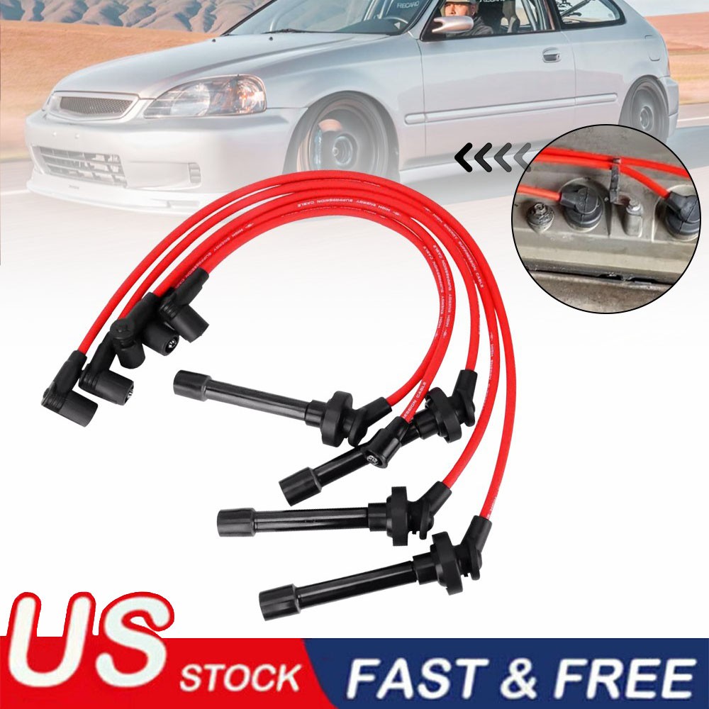 Spark Plug Wire Set Fits: Acura Integra 1990-2001 Honda CR-V 1997-2001