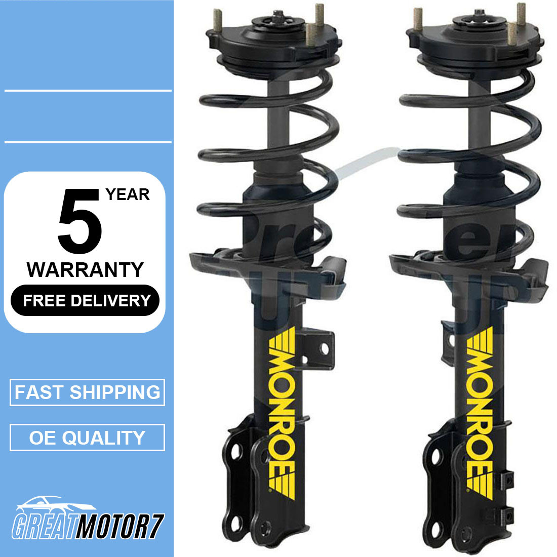 Complete Monroe OE Front Struts For 2015-2019 Hyundai Sonata Lifetime Warranty